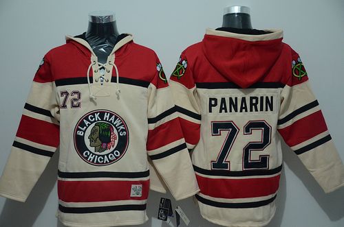 Blackhawks #72 Artemi Panarin Cream Sawyer Hooded Sweatshirt Stitched NHL Jersey - Click Image to Close